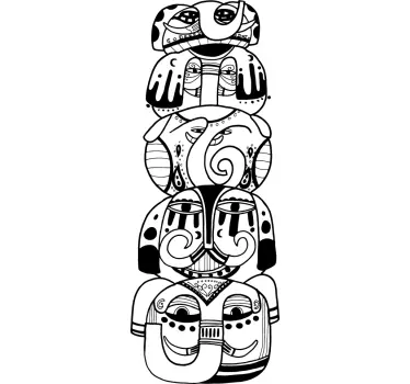 Elephant Totem Wall Sticker - TenStickers