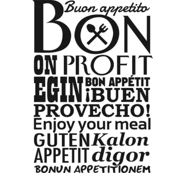 Enjoy Your Meal Kitchen Sticker - TenStickers
