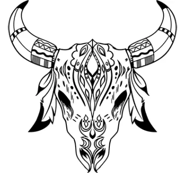 Ethnic animal skull object wall decal - TenStickers