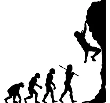 Evolution Climbing Wall Sticker - TenStickers
