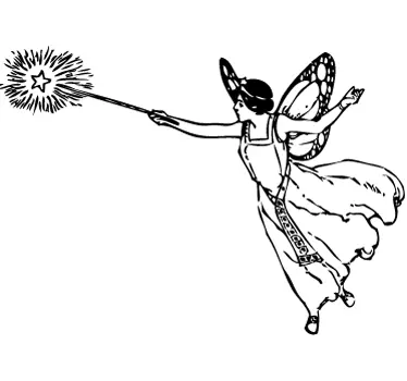 Fairy godmother kids theme fairy wall sticker - TenStickers