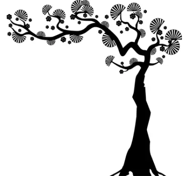 Fan Tree Decorative Wall Sticker - TenStickers