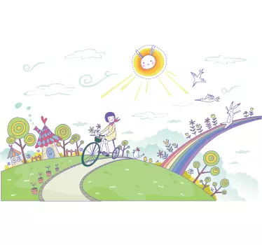 Fantasy Planet Kids Decal - TenStickers