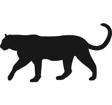 Feline Silhouette Blackboard Sticker - TenStickers