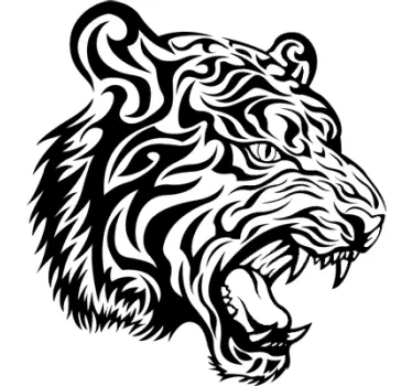 Fierce Tiger Decal - TenStickers