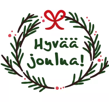 Finland celebration christmas wall sticker - TenStickers