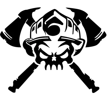 Firefighters Skull Logo Decal - TenStickers