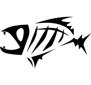 Fish Skeleton Sticker - TenStickers