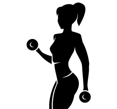 Fitness Girl Wall Sticker - TenStickers