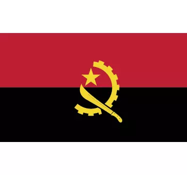 Flag of Angola Wall Sticker - TenStickers
