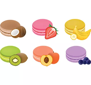 Flavoured Macaroons Sticker - TenStickers