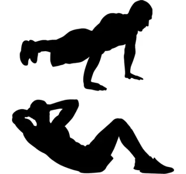 Floor Exercises Silhouette Wall Sticker - TenStickers