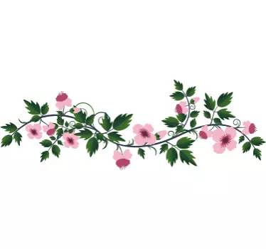 Floral coat rack coat hanger decal - TenStickers