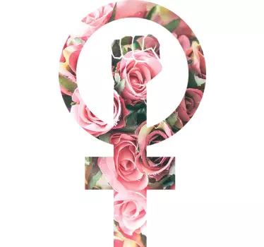 Floral feminism wall decor - TenStickers