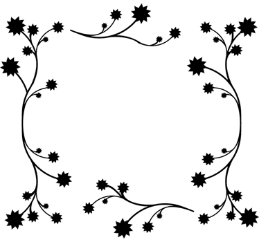 Floral Frame Wall Sticker - TenStickers