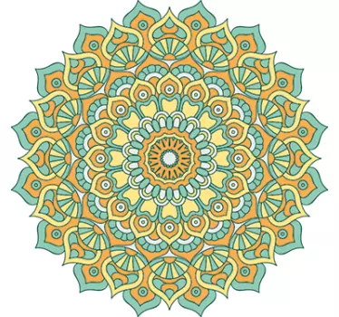 Floral Mandala Wall Sticker - TenStickers