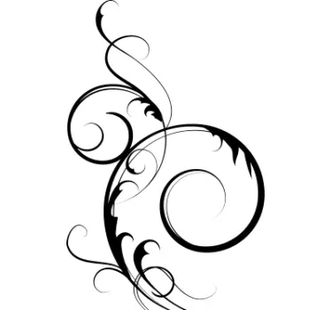 Floral Round Sticker - TenStickers
