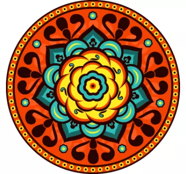Florist Rosette Wall Sticker - TenStickers