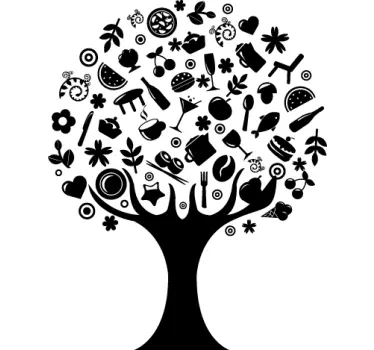 Food Tree of Abundance Wall Sticker - TenStickers