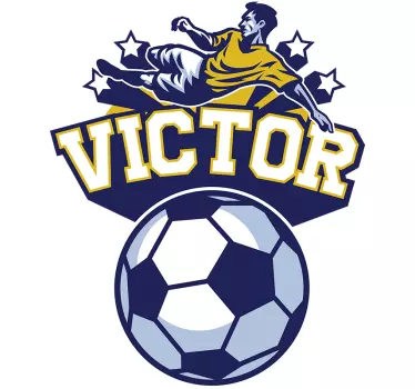 Football Customisable Sticker - TenStickers