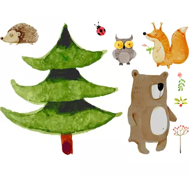 Forest Animals Wall Sticker - TenStickers