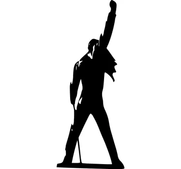 Freddie Mercury Silhouette Home Wall Sticker - TenStickers