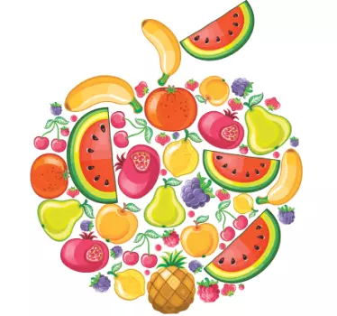 Fruit Collage Wall Sticker - TenStickers