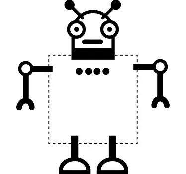 Fun Robot Power Socket Sticker - TenStickers