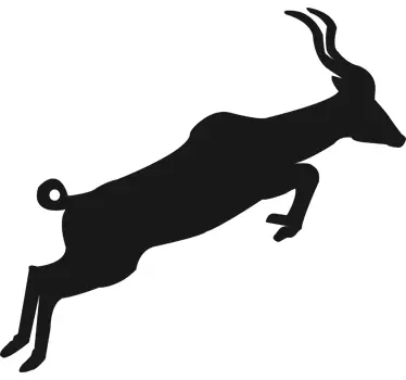 Gazelle Silhouette Blackboard Sticker - TenStickers