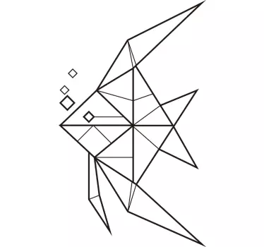 Geometric Fish Wall Sticker - TenStickers