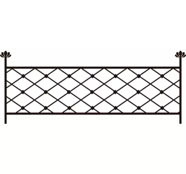 Geometric forging headboard wall decal - TenStickers