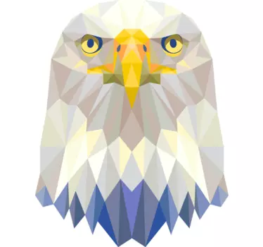 Geometric Imperial Eagle Head Decal - TenStickers