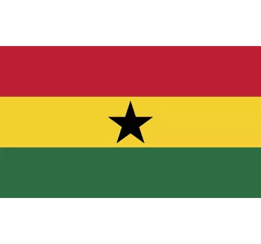 Ghana Flag Sticker - TenStickers