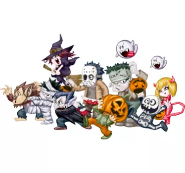 Ghosts and Monsters Kids Sticker - TenStickers