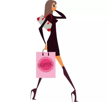 Glamorous Woman Sticker - TenStickers