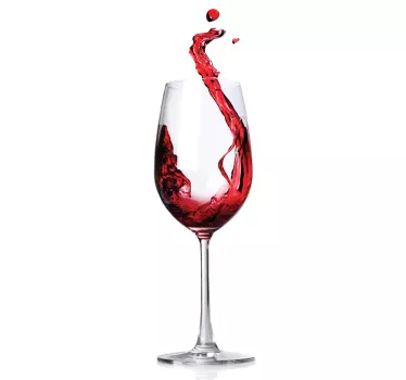Glass of Wine Fridge Sticker - TenStickers