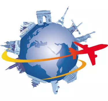 Global Monuments Wall Sticker - TenStickers
