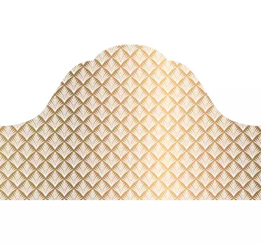 golden leaves headboard wall decal - TenStickers