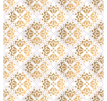 Golden mandala furniture decal - TenStickers