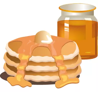 Golden Syrup Pancakes & Jar Decal - TenStickers