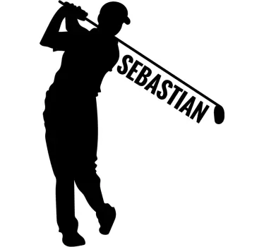 Golf Player Home Wall Sticker - TenStickers