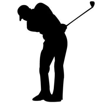 Golfer Silhouette Sticker - TenStickers