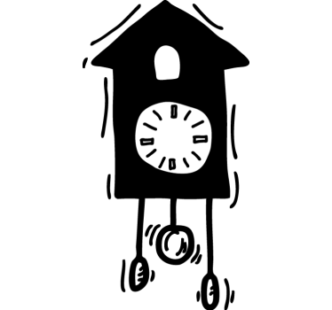 Gook klokke veggen klistremerke wall clock sticker - TenStickers