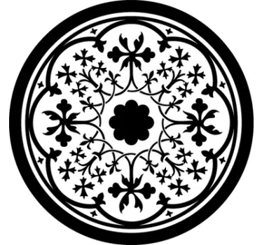 Gothic Rosette Decal - TenStickers