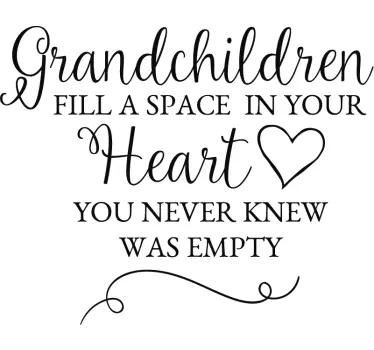 Grandchildren Heart Quote Sticker - TenStickers