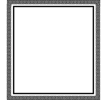 Greek Square Frame Sticker - TenStickers
