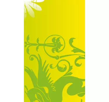 Green Dragon Door Sticker - TenStickers