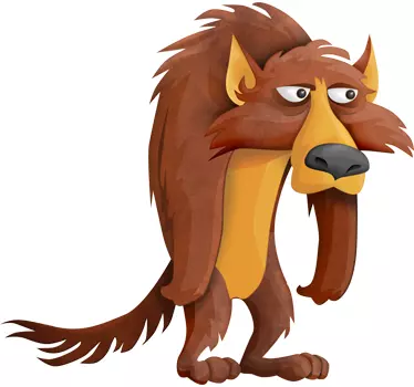 Grumpy Wolf Wall Sticker - TenStickers