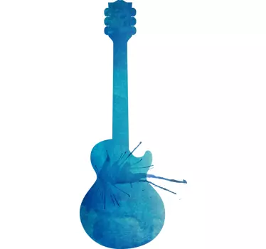 Guitar splatter rock wall sticker - TenStickers