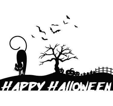 Halloween Silhouette Wall Sticker - TenStickers